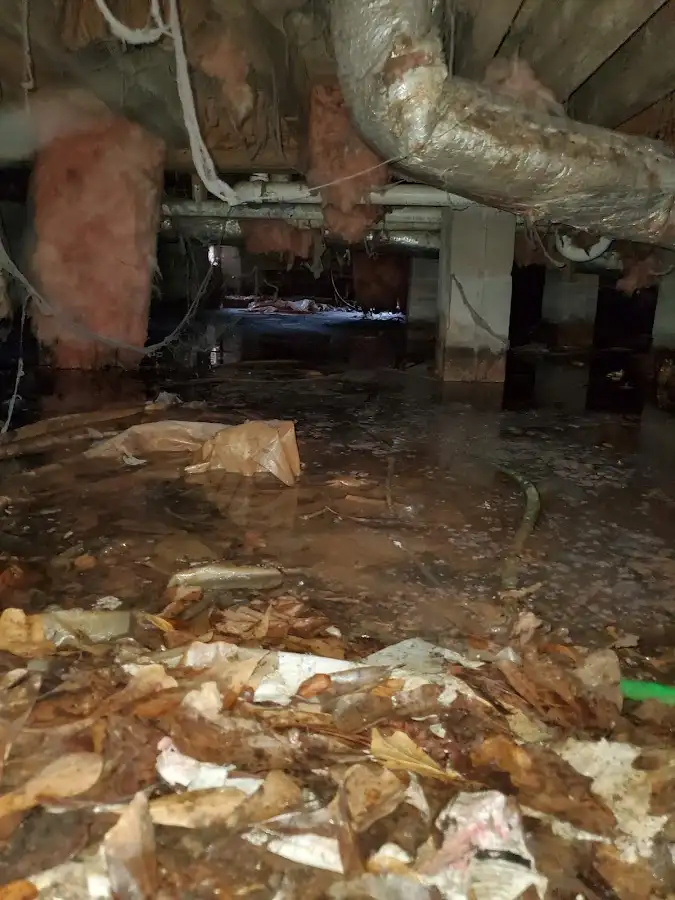 Crawl space flood assessment for Commercial Water Damage Restoration in Dryden