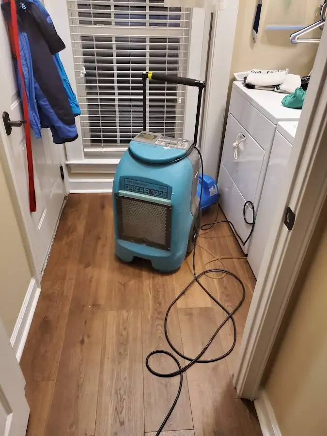 Commercial dehumidifier deployed for Flood Damage Cleanup in Dryden